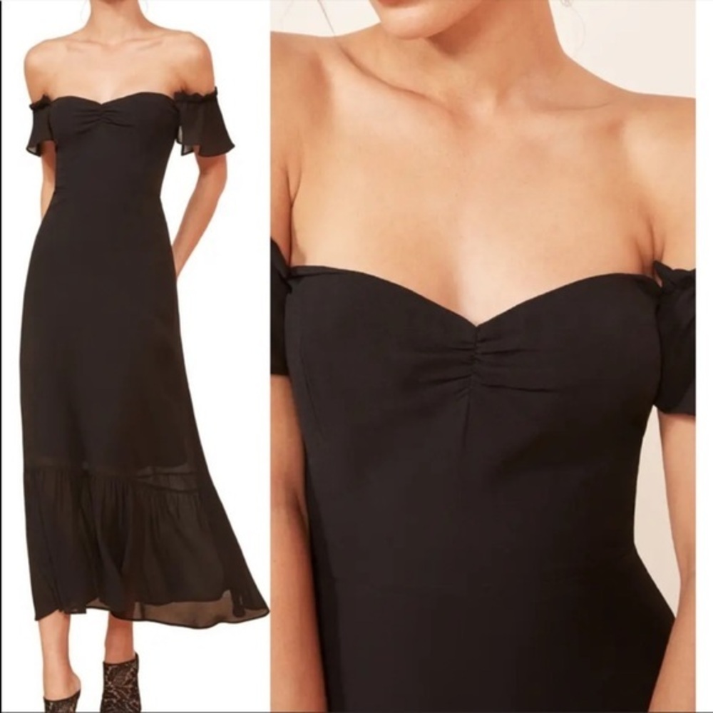 Reformation Butterfly Dress Black NWOT